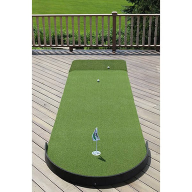 Big Moss Golf Commander Patio Series 4' x 15' 1 Cup Putting & Chipping Green Up Close Top Front View
