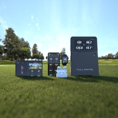 Full Swing KIT Launch Monitor Front View With Different Gadgets