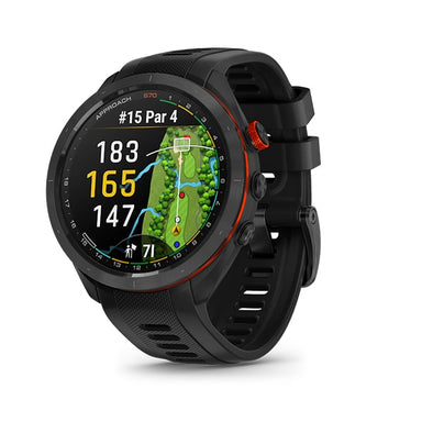 Garmin Approach® S70 - 47 mm - Black Ceramic Bezel with Black Silicone Band Range