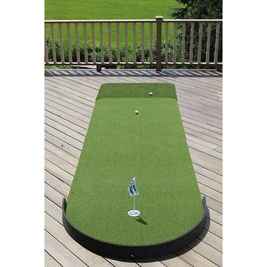 Big Moss Golf Commander Patio Series 4' x 15' 1 Cup Putting & Chipping Green Up Close Top Front View