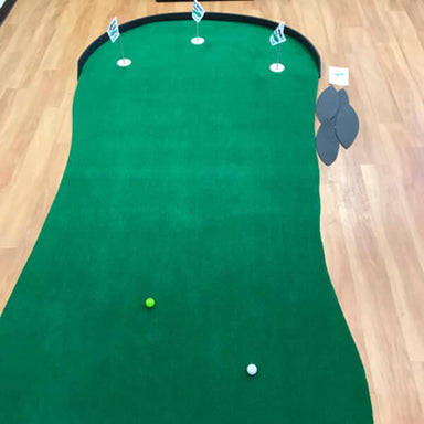 Big Moss Golf The Admiral 6' x 15' 3 Cups Putting Green Top Rear View