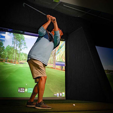 Ernest Sports ES OVT Golf Simulator Action Shot