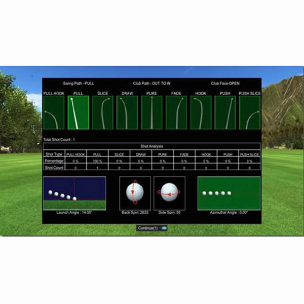 Ernest Sports ES OVT Golf Simulator Screenshot of Shot Metrics