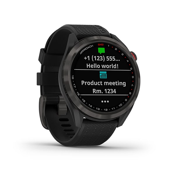 Garmin Approach® S42 - Gunmetal with Black Band Feature