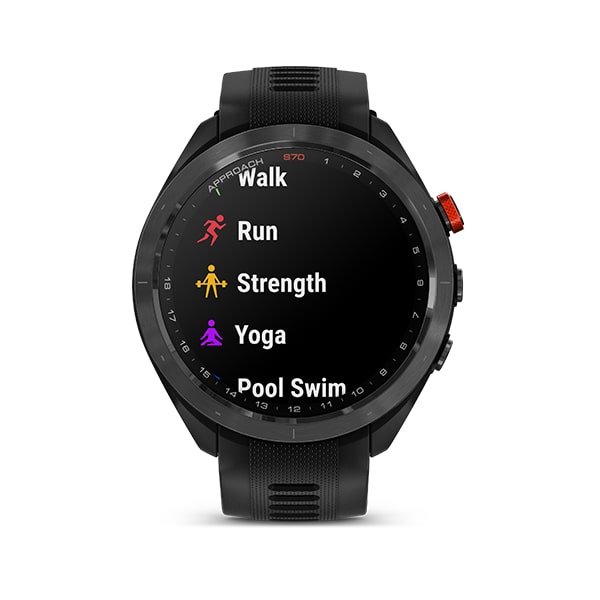 Garmin Approach® S70 - 47 mm - Black Ceramic Bezel with Black Silicone Band