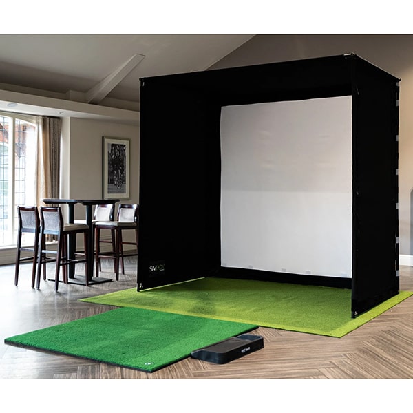 GolfBays Simbox Golf Simulator Enclosure - 6 Sizes Corner View Full