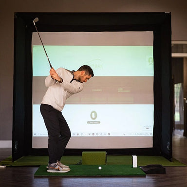 GolfBays Simbox Golf Simulator Enclosure - 6 Sizes Front View