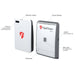 FlightScope Mevo device with labeled features on a white background