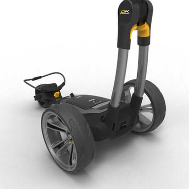 PowaKaddy Compact CT6 Electric Golf Cart Up Close Rear Left Side View