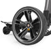 PowaKaddy Compact CT8 GPS Electric Golf Cart Up Close Wheels Gun Metal