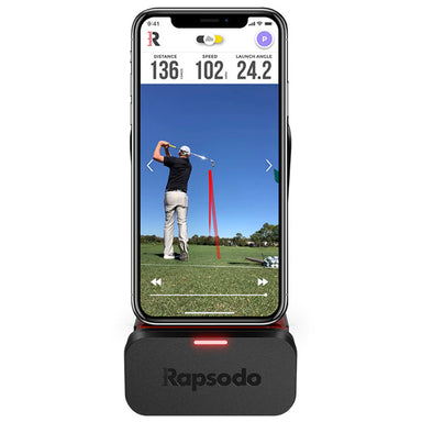 Rapsodo MLM Golf Launch Monitor Front View With Phone