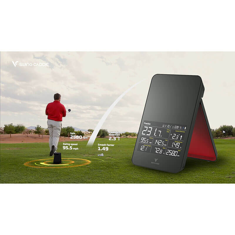 Voice Caddie SC4 Simulator + Launch Monitor Corner View Golf Practice