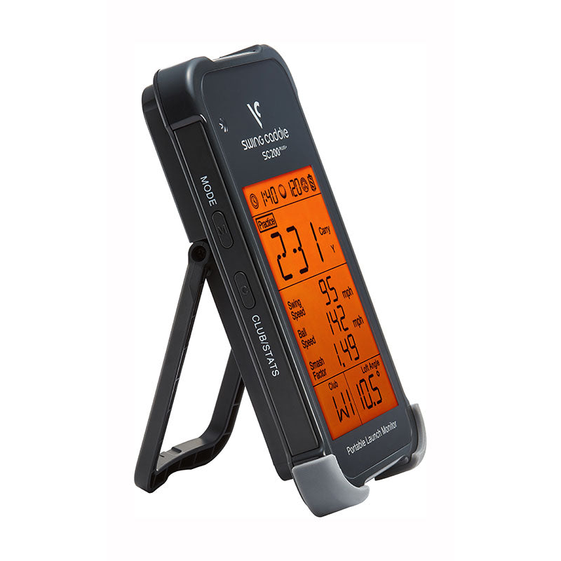 Voice Caddie Swing Caddie SC200 PLUS Side View Right Open Stand